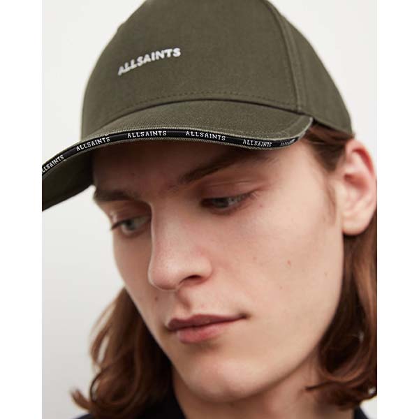 Allsaints Australia Mens Felix Baseball Cap Khaki Brown AU25-731